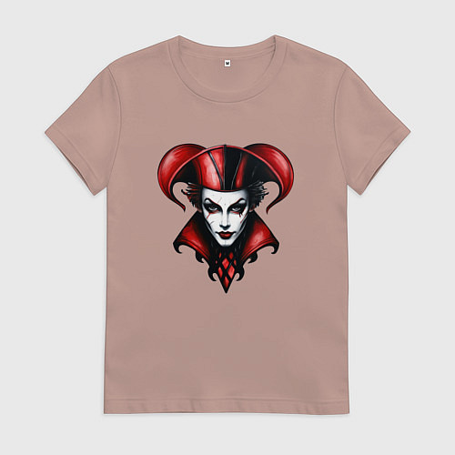 Женская футболка Арлекин / Пыльно-розовый – фото 1