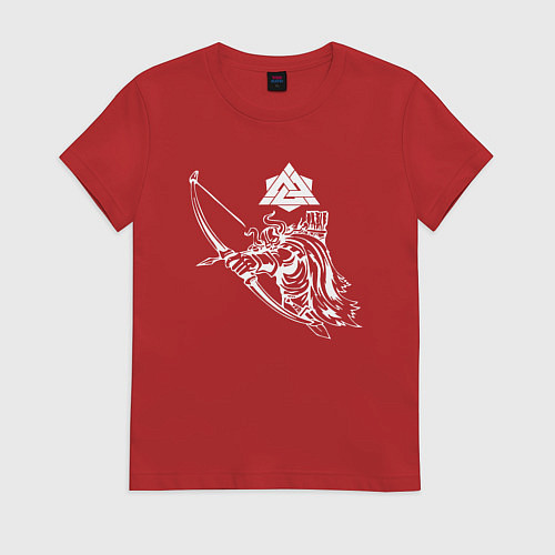 Женская футболка Воин язычник / Красный – фото 1