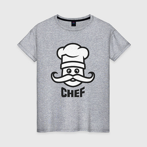 Женская футболка Chef / Меланж – фото 1