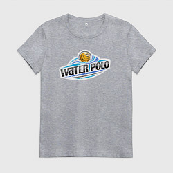 Футболка хлопковая женская Water polo sport, цвет: меланж