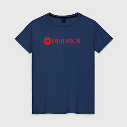 Женская футболка Deadlock red logo