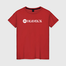 Женская футболка Deadlock white logo