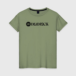 Женская футболка Deadlock white logo