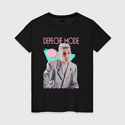 Футболка хлопковая женская Depeche Mode 80s Dave, цвет: черный