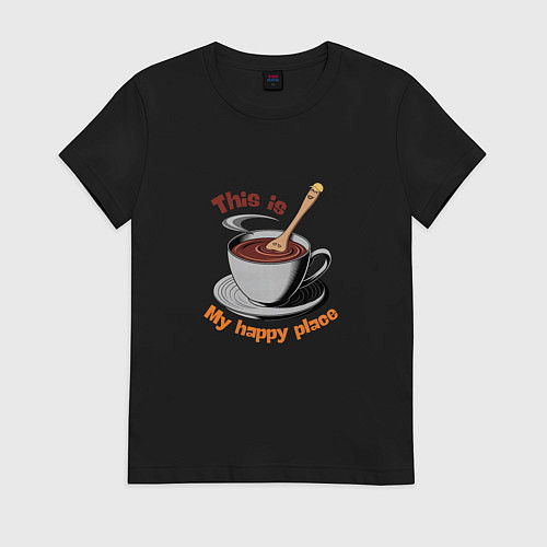 Женская футболка Счастье в мелочах / Черный – фото 1
