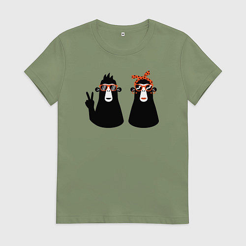 Женская футболка Крутые обезьянки / Авокадо – фото 1