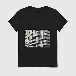 Футболка хлопковая женская Вдохновлено Ле Корбюзье, цвет: черный