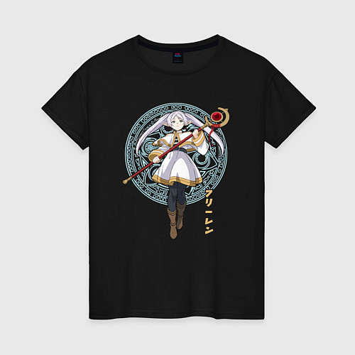 Женская футболка Волшебница Фрирен / Черный – фото 1