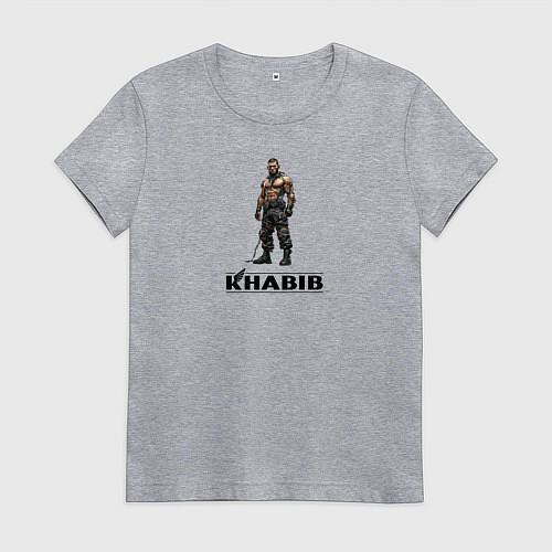 Женская футболка Хабиб Нурмагомедов стиль / Меланж – фото 1