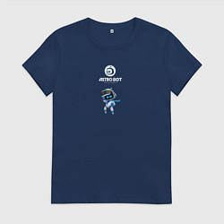 Футболка хлопковая женская Astro bot dance one, цвет: тёмно-синий