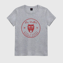 Футболка хлопковая женская Клуб бокса Los Diablos, цвет: меланж