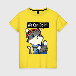 Женская футболка We can do it - cat