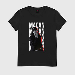 Футболка хлопковая женская Макан, цвет: черный