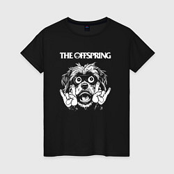 Футболка хлопковая женская The Offspring rock dog, цвет: черный