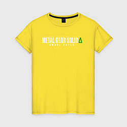 Футболка хлопковая женская Metal gear solid 3 Snake eater logo, цвет: желтый