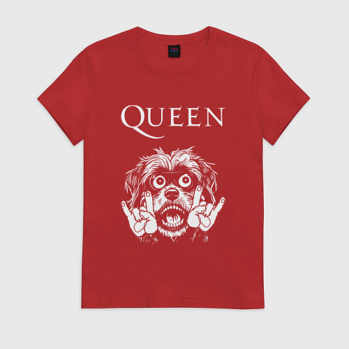 Женская футболка Queen rock dog / Красный – фото 1