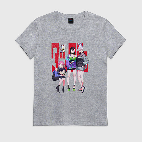 Женская футболка Dandadan Girls / Меланж – фото 1