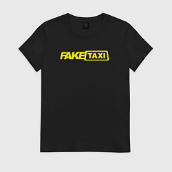 Футболка хлопковая женская Fake taxi black, цвет: черный