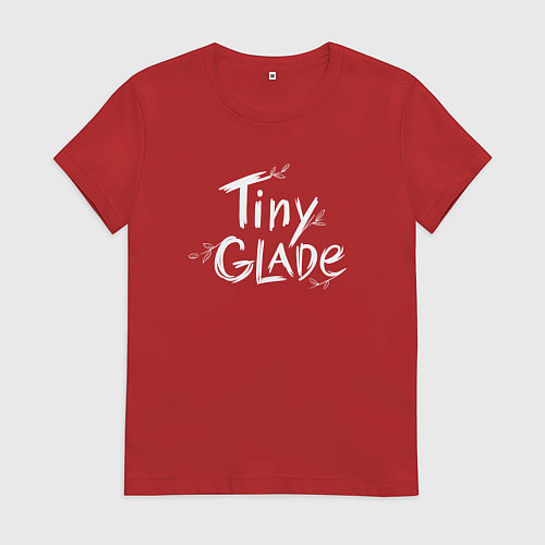 Женская футболка Tiny glade logo / Красный – фото 1