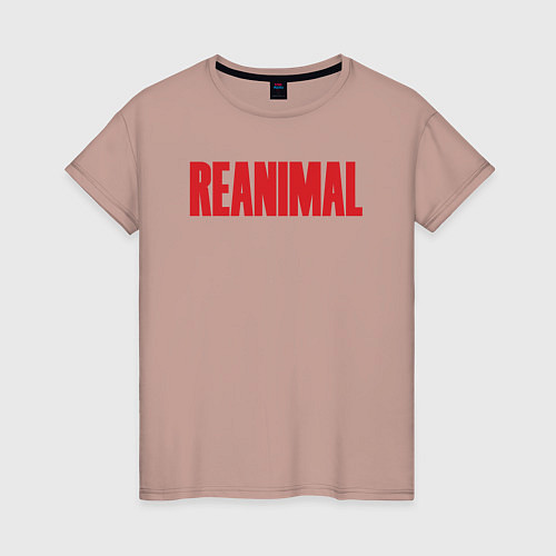 Женская футболка Reanimal logo / Пыльно-розовый – фото 1