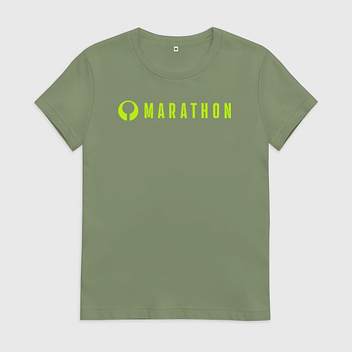 Женская футболка Marthon logotype / Авокадо – фото 1