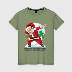 Женская футболка Dab Santa