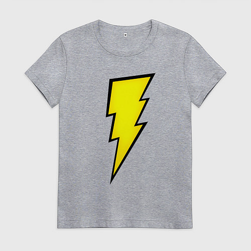 Женская футболка Shazam and Black Adam logo / Меланж – фото 1