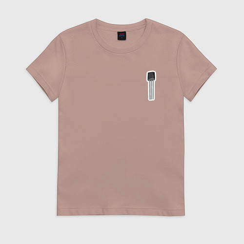 Женская футболка Транзистор для радиолюбителей / Пыльно-розовый – фото 1