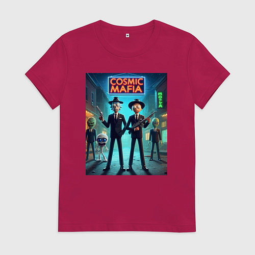 Женская футболка Rick and Morty - cosmic mafia / Маджента – фото 1