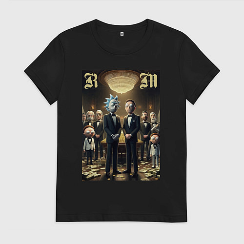 Женская футболка Rick and Morty - mafia / Черный – фото 1