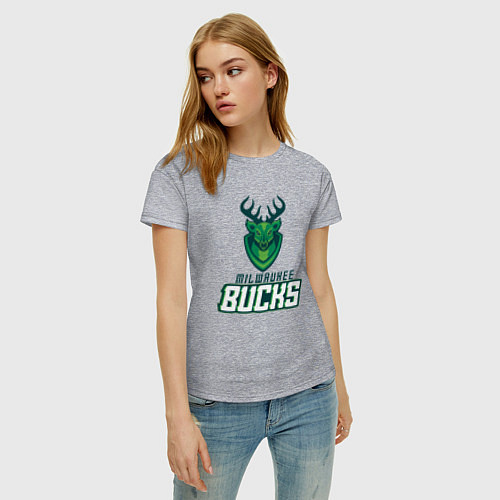 Женская футболка Milwaukee Bucks NBA / Меланж – фото 3