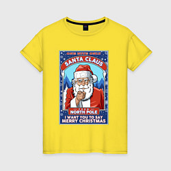 Женская футболка Santa Claus north pole