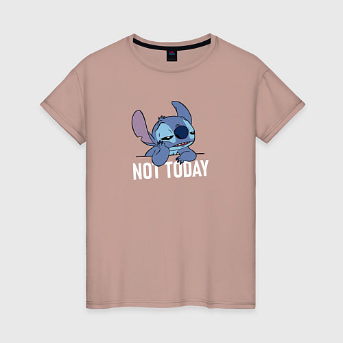 Женская футболка Not today Stitch / Пыльно-розовый – фото 1