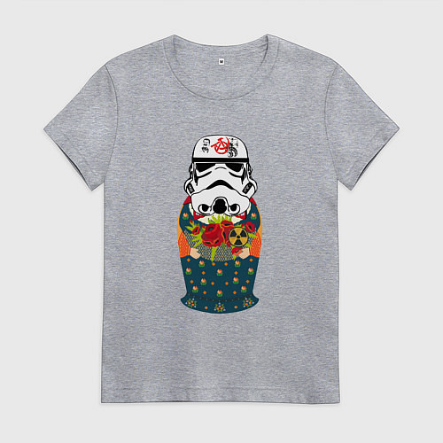 Женская футболка Имперская матрёшка / Меланж – фото 1
