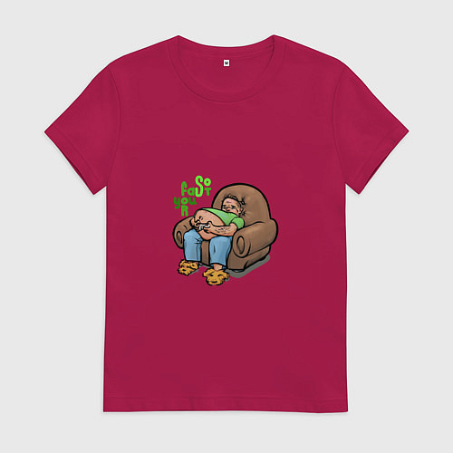 Женская футболка Слишком быстрый для тебя / Маджента – фото 1