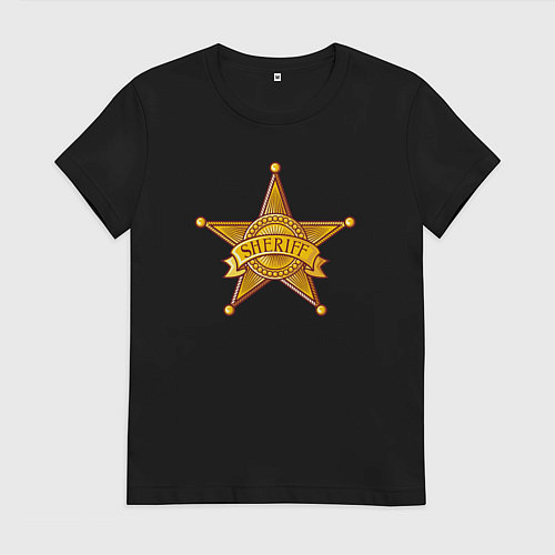 Женская футболка Шериф / Черный – фото 1