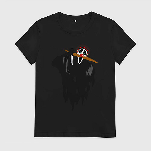 Женская футболка Крик-мужик из Деревня дураков мем / Черный – фото 1