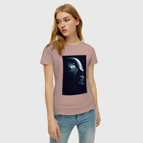 Женская футболка Мысли вейдера / Пыльно-розовый – фото 3