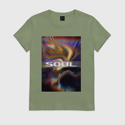 Футболка хлопковая женская Арт Soul, цвет: авокадо