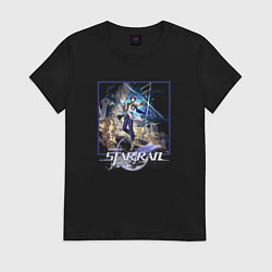 Футболка хлопковая женская Доктор Рацио, цвет: черный