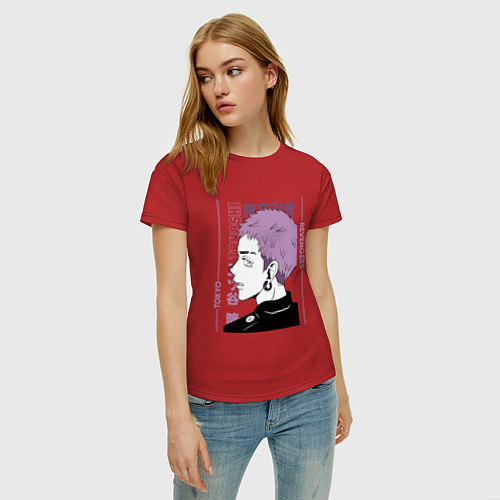 Женская футболка Токийские мстители Такаши Мицуя / Красный – фото 3