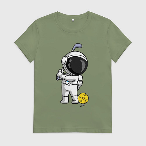 Женская футболка Космический гольф / Авокадо – фото 1