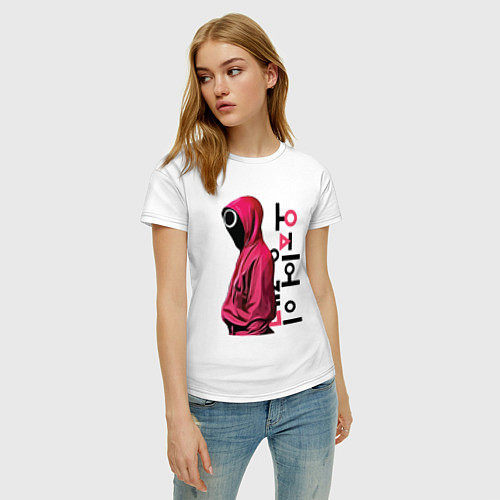 Женская футболка Squid game soldier / Белый – фото 3