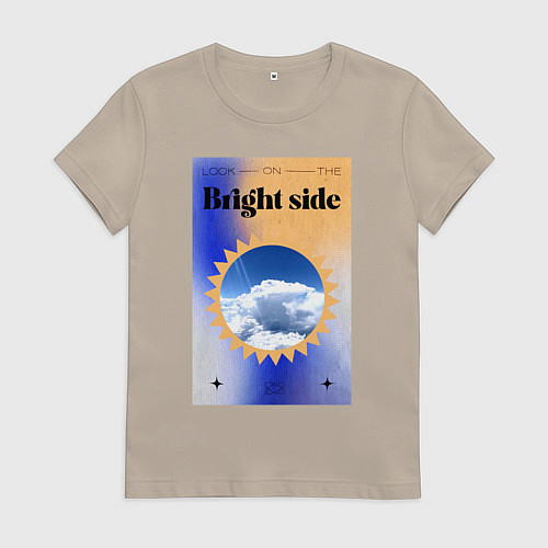Женская футболка Светлая сторона / Миндальный – фото 1