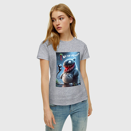 Женская футболка Ventotoro - we are Venom meme / Меланж – фото 3