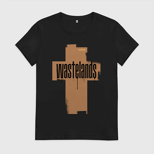 Женская футболка The rusty cross / Черный – фото 1