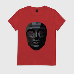 Футболка хлопковая женская Маска босса, цвет: красный