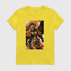 Футболка хлопковая женская Вархаммер арт, цвет: желтый