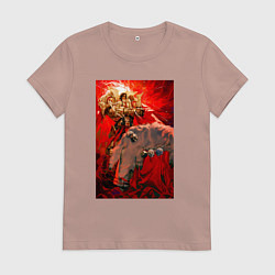 Футболка хлопковая женская Empire of Humanity - Warhammer, цвет: пыльно-розовый
