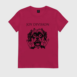 Футболка хлопковая женская Joy Division - rock dog, цвет: маджента